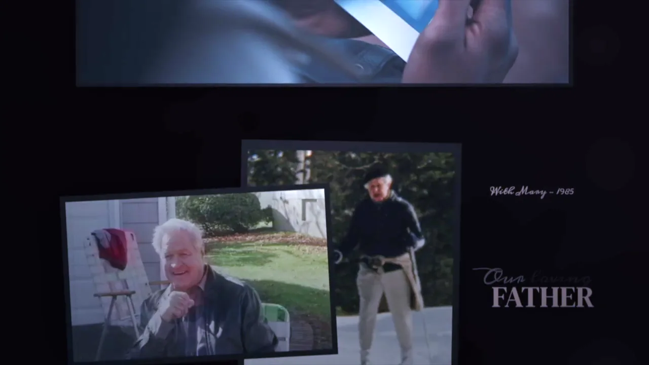 Archival family photographs shaped into a private legacy film