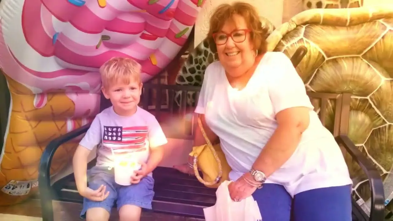 A child and grandmother sharing a family outing